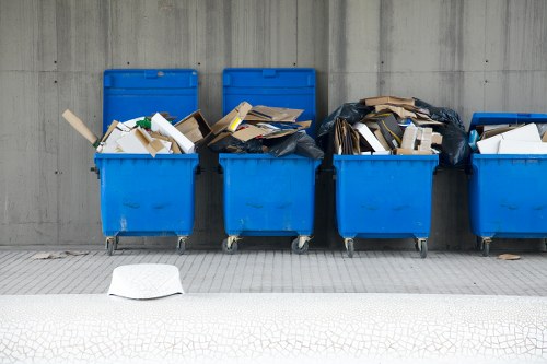 Cluttered garage before clearance services in Pimlico